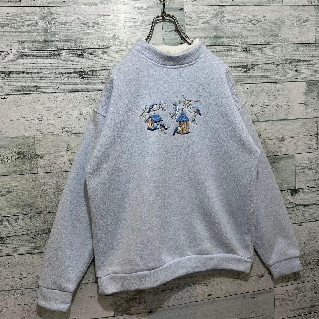 【最高デザイン】刺繍ロゴ USA製 ヴィンテージ ゆるだぼ ニット モックネック mdprevattcaulkingandwaterproofing.com