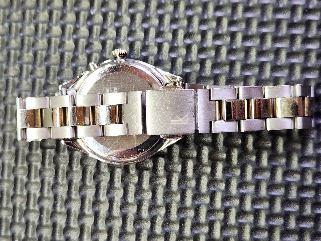SEIKO アナログ時計 ホワイト/ゴールド電波ソーラー時計