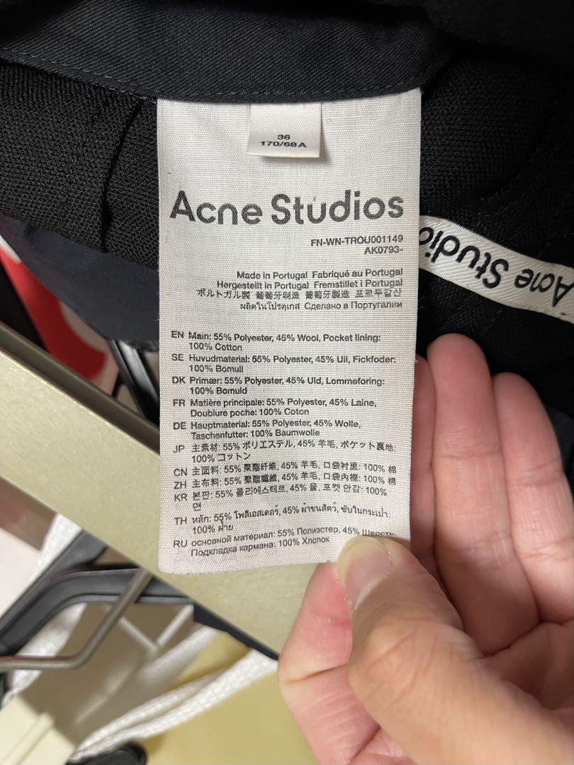即購入⭕️ ACNE STUDIOS ブラック テーラード パンツ 36