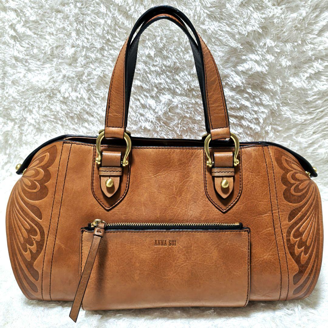 ANNA SUI アナスイ 3way ハンドバッグ ショルダーバッグ レザー