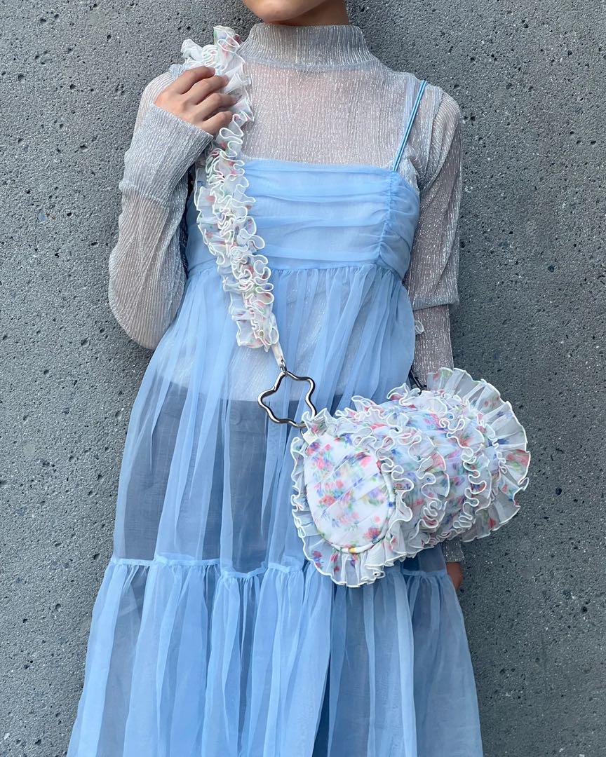 バッグ Poppy TULLE FRILL BAG (FLORAL PATTERN)