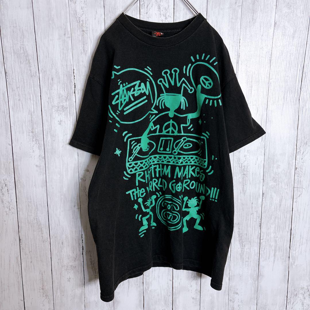 【お宝古着】00s オールドステューシー シャドーマン DJ Tシャツ