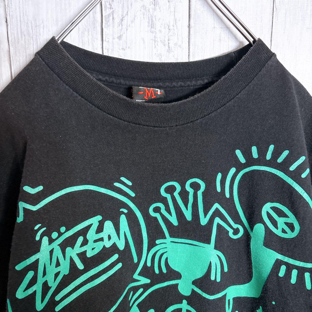 【お宝古着】00s オールドステューシー シャドーマン DJ Tシャツ