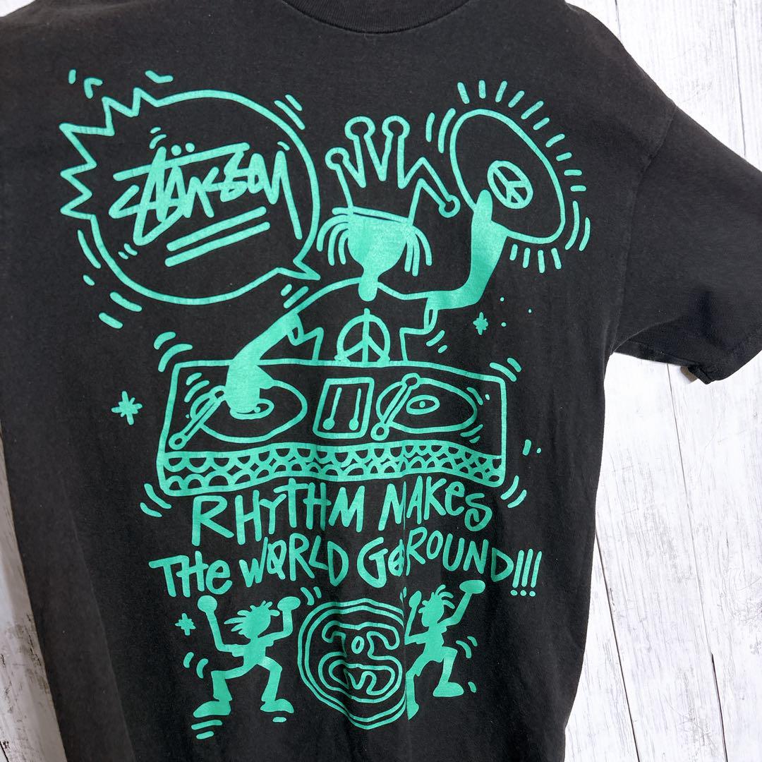 【お宝古着】00s オールドステューシー シャドーマン DJ Tシャツ