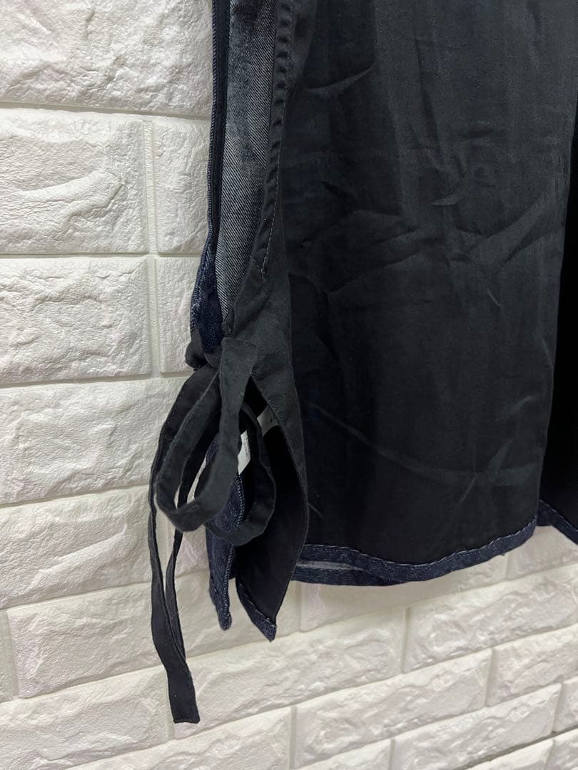 新品　GRANDMA MAMA DAUGHTER サイドリボンデニムベスト