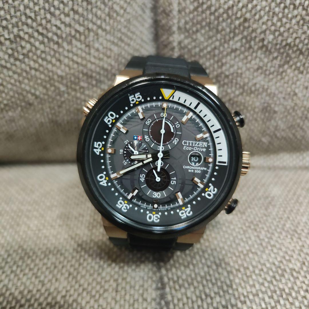 CITIZEN Eco-Drive クロノグラフ腕時計　B612-S084334