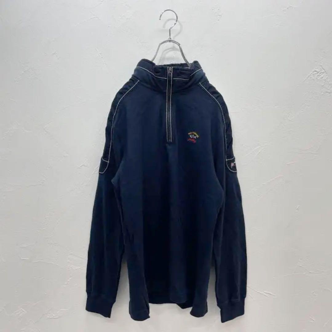 DA295◯ アノラック スウェットシャツ VBtGf-m14462502597 PAUL&SHARK ハーフジップ 100%新品