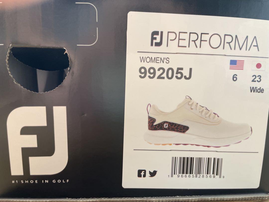 FootJoy ホワイト スニーカー ヒョウ柄
