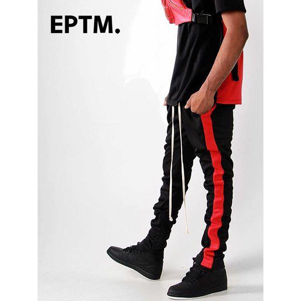 black and red eptm track pants