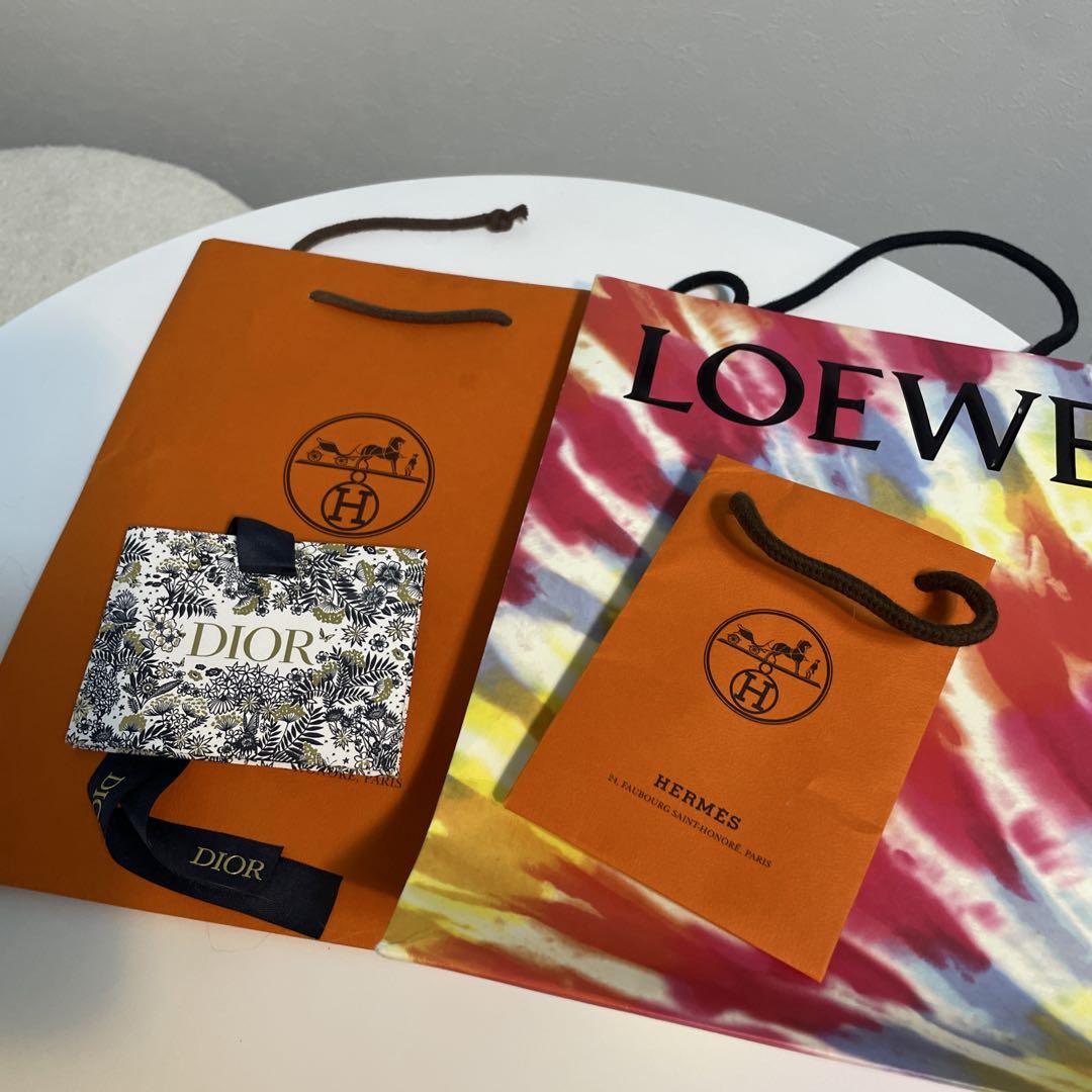 Dior Hermes Loewe ショッピングバッグセット