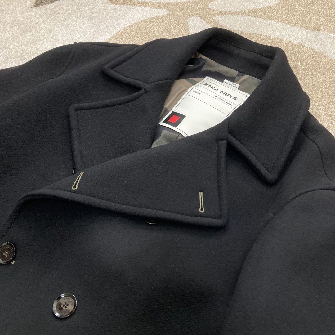 ZARA SRPLS☆新品☆希少ミリタリウールコート ブラック
