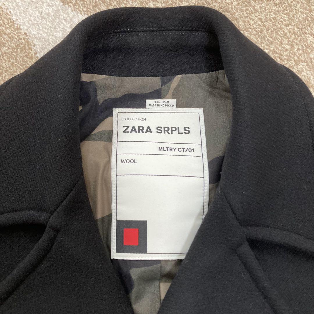 ZARA SRPLS☆新品☆希少ミリタリウールコート ブラック