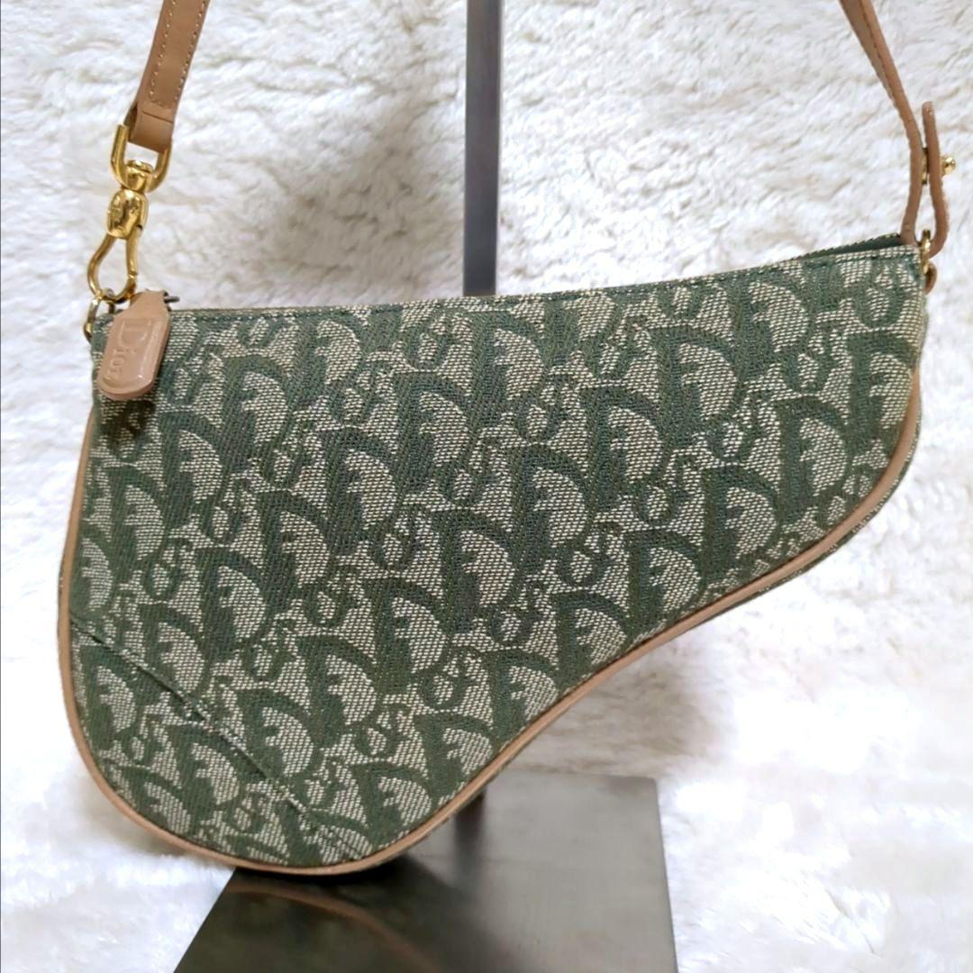 希少色 美品✨️ Christian Dior トロッター サドルバッグ カーキ