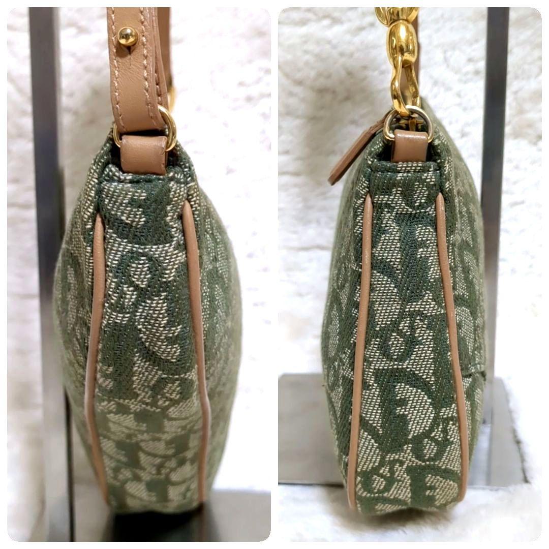 希少色 美品✨️ Christian Dior トロッター サドルバッグ カーキ
