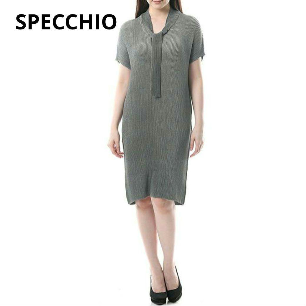 スペッチオ SPECCHIO PLEATS ボウタイ ワンピース 40 - メルカリ