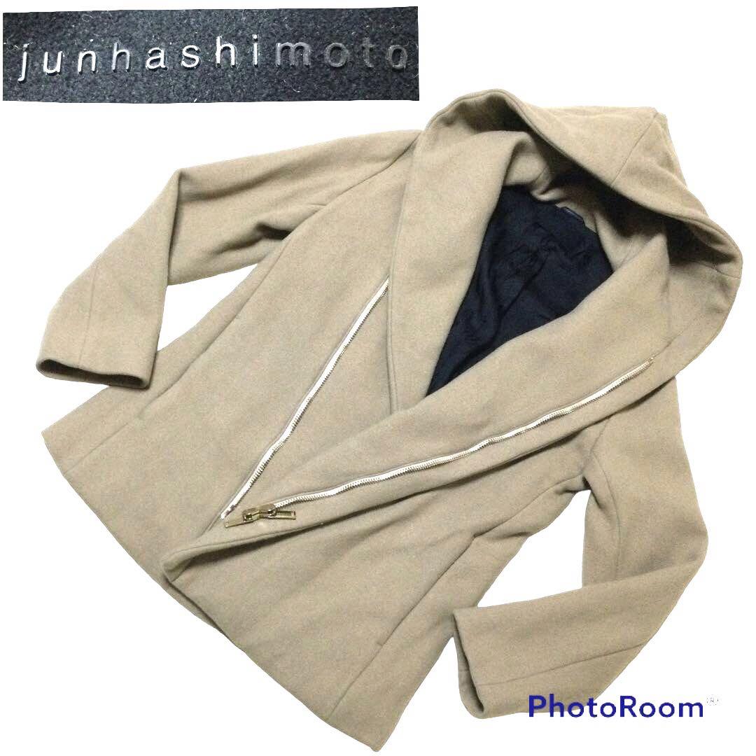 ジュンハシモトjunhashimotoラップコートショート ライダーズ 4号M