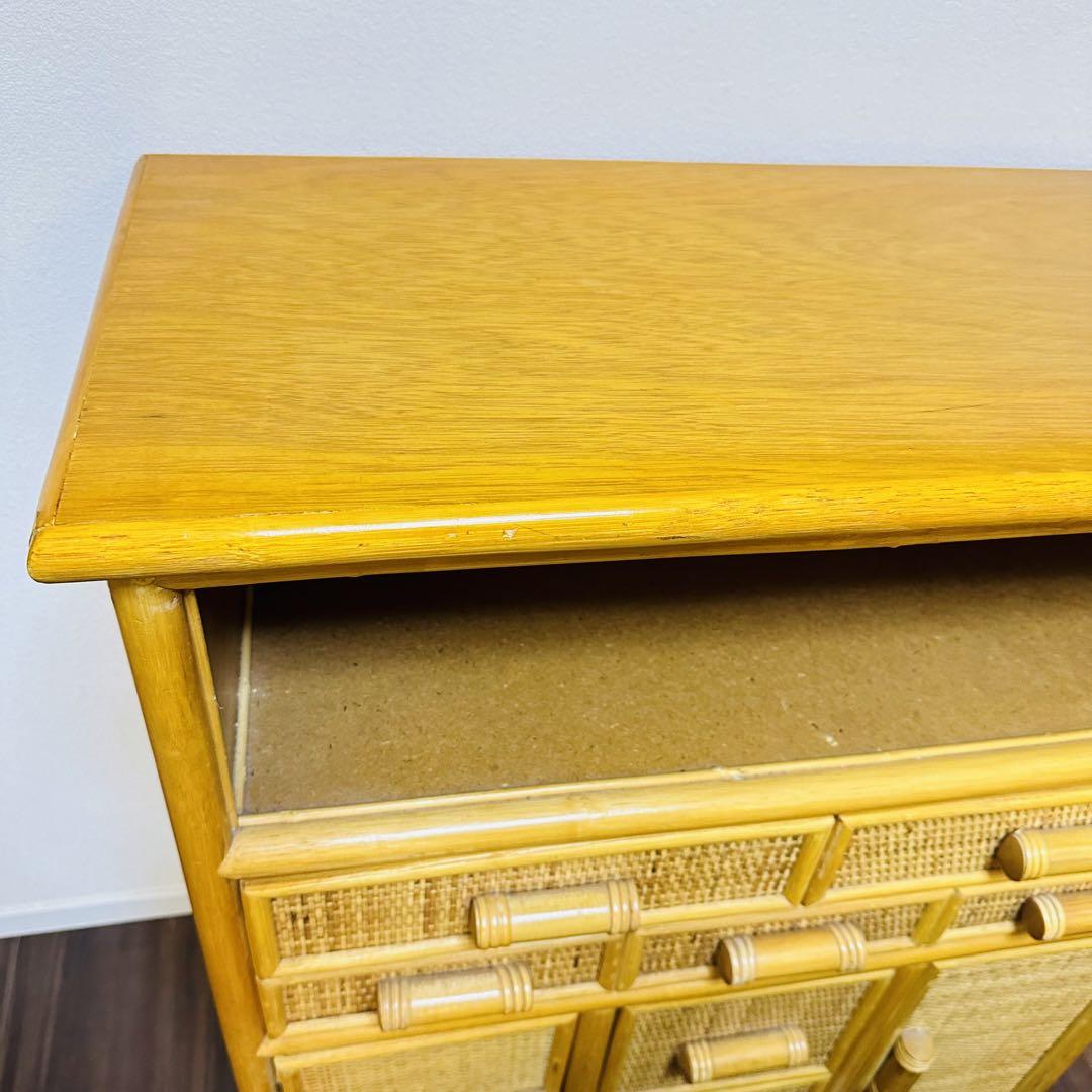 昭和レトロ エスニック アジアン 籐家具 ラタン 古民具 古道具 ラック