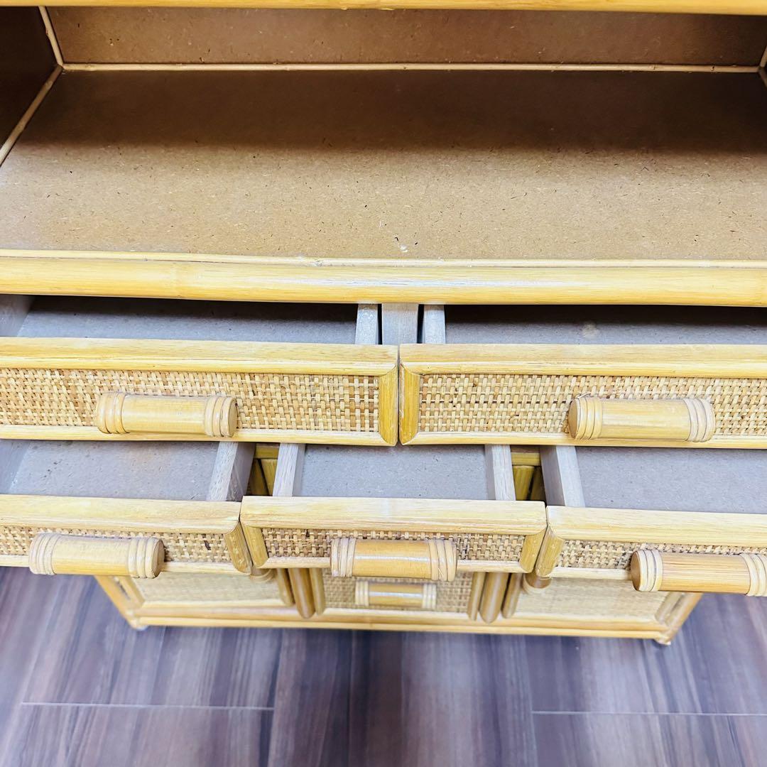 昭和レトロ エスニック アジアン 籐家具 ラタン 古民具 古道具 ラック