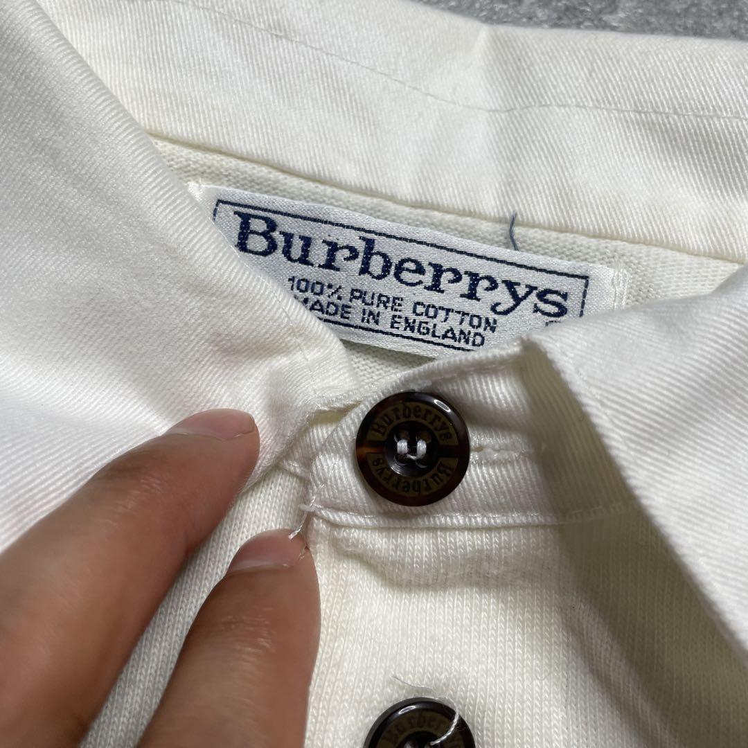 【最高級 英国製 Burberrys オーバーサイズポロシャツ　刺繍 長袖】