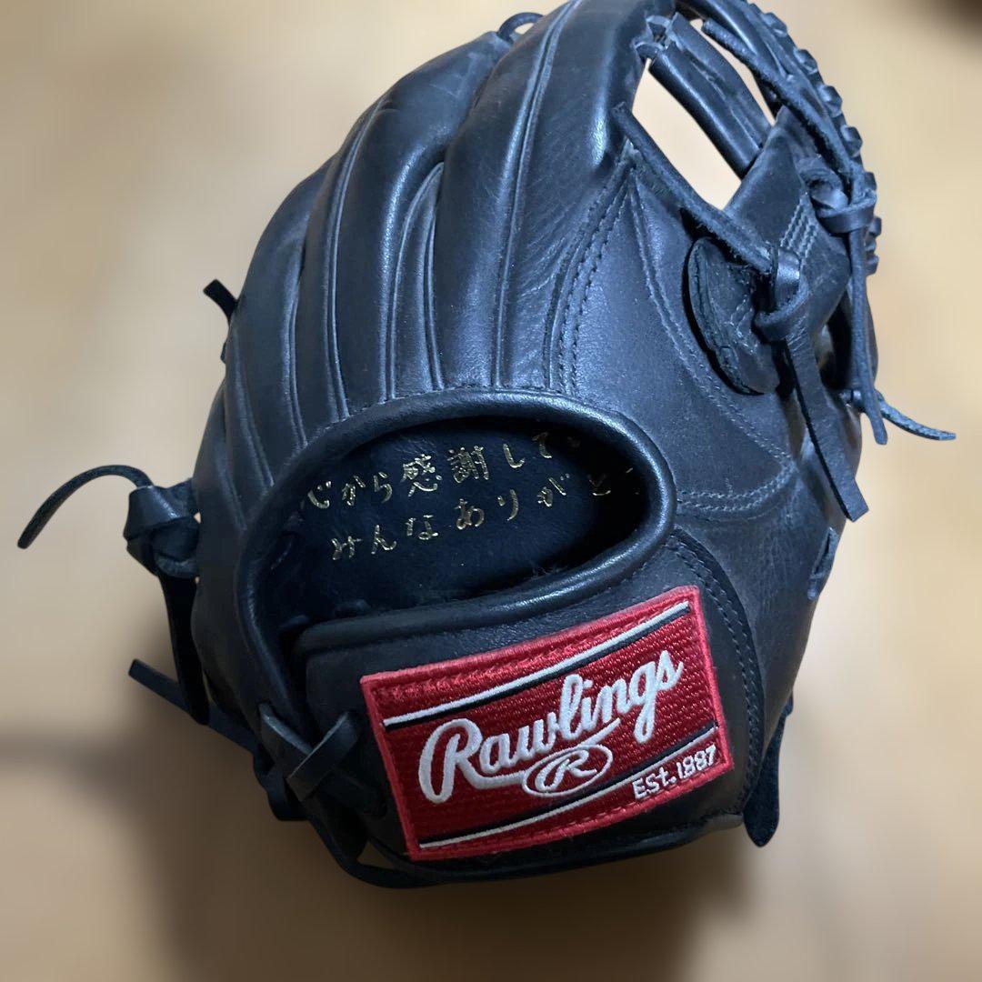 Rawlings 軟式グローブ 黒　田中賢介モデル