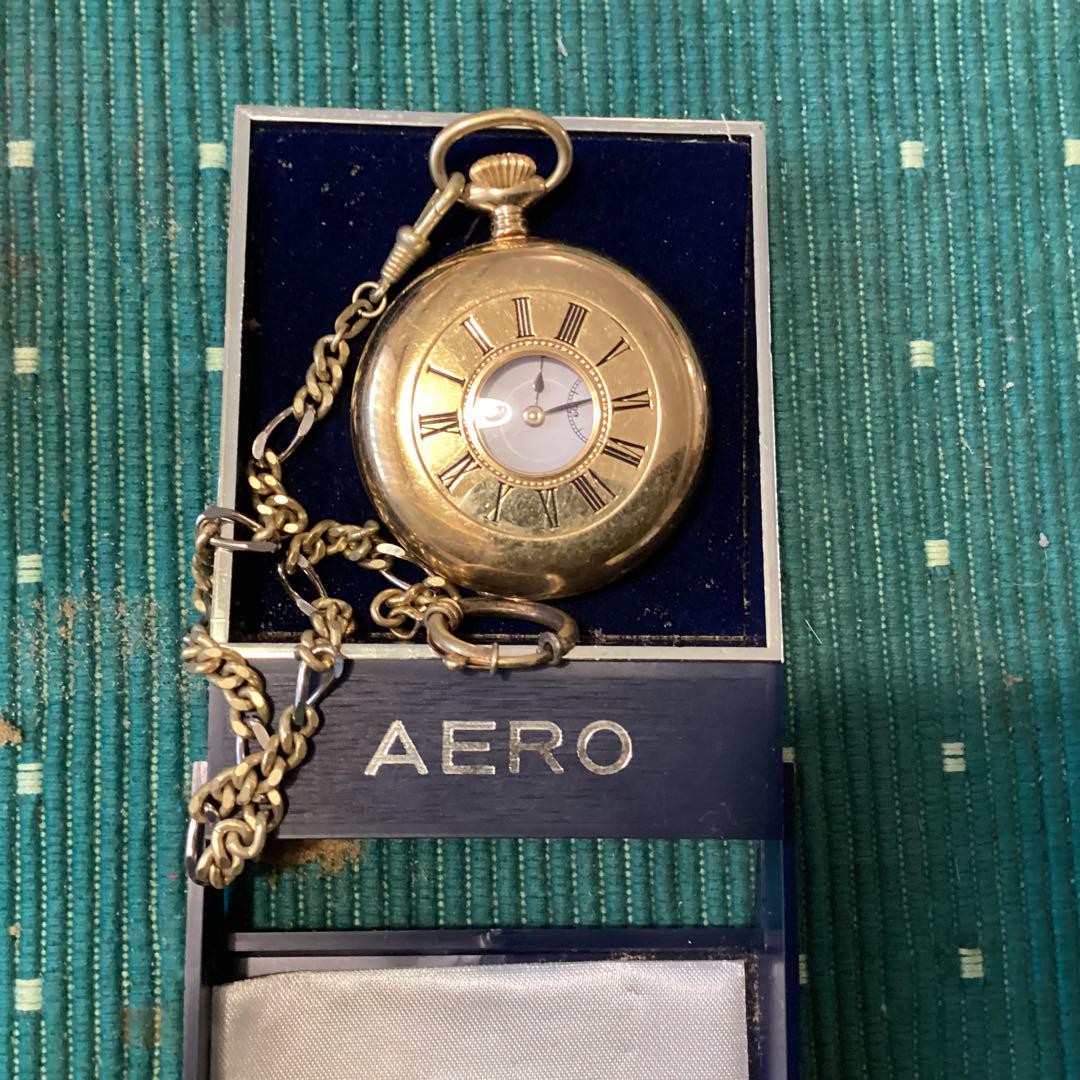 AERO 金色 懐中時計
