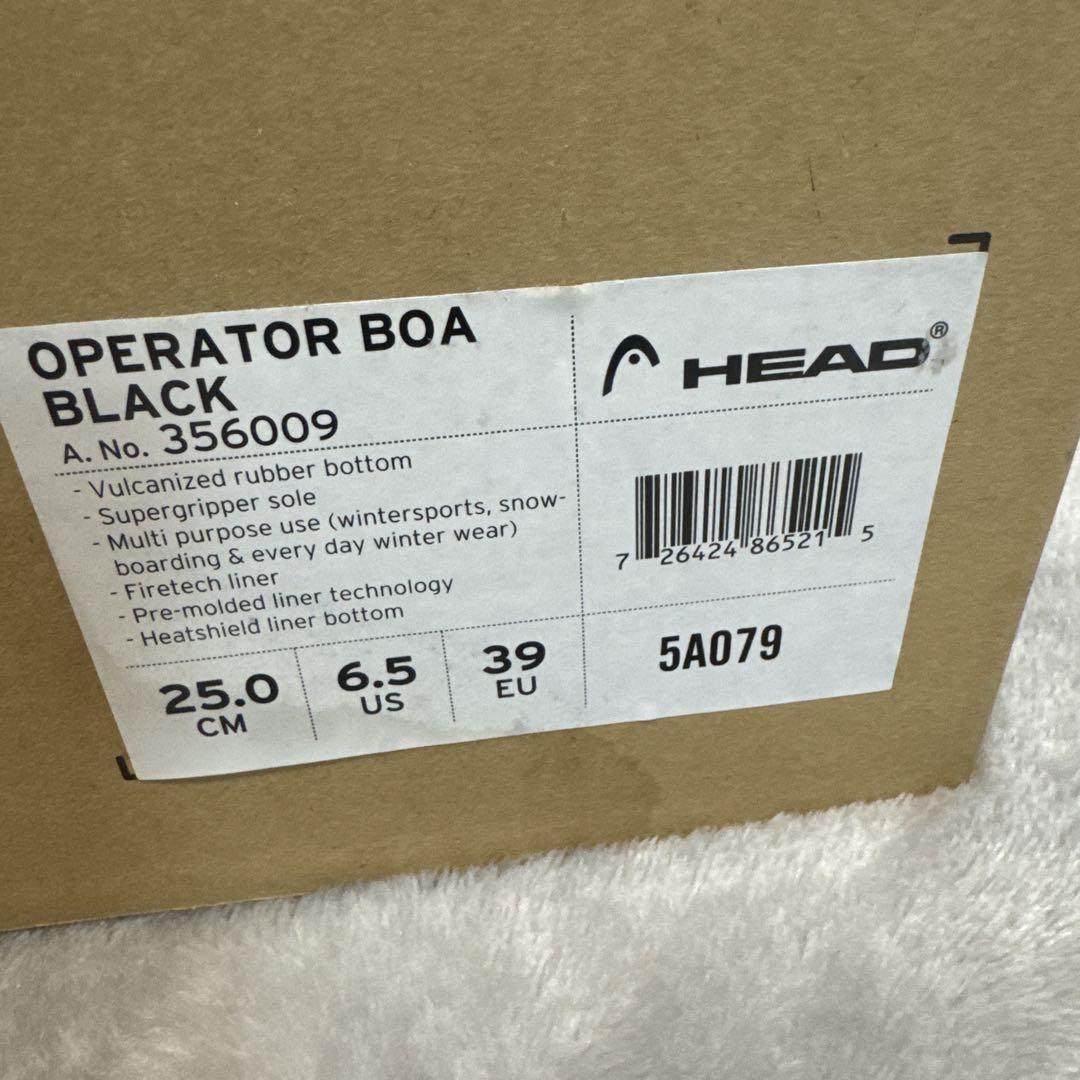 HEAD オペレーターボア スノーシューズ 黒