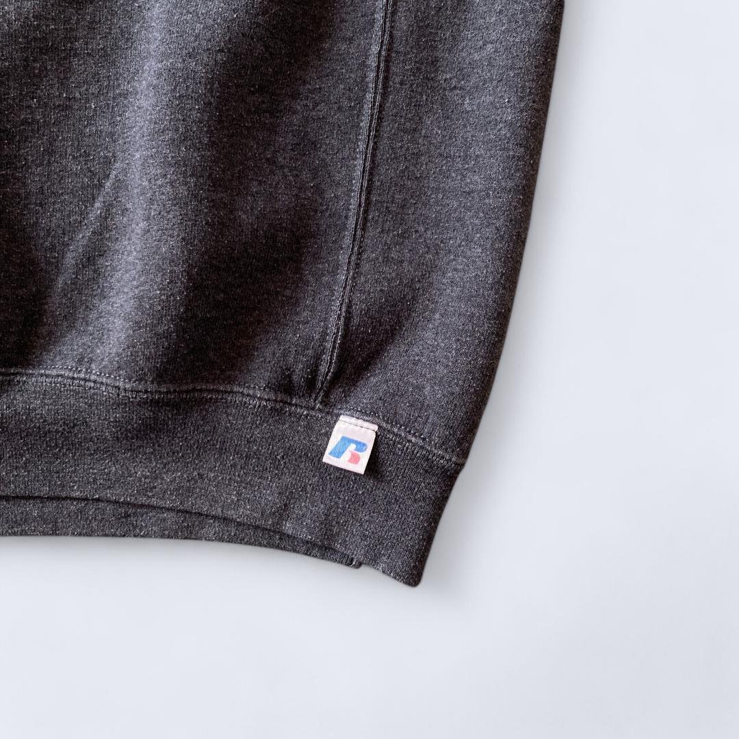 00s RUSSELL ATHLETIC スウェット 前V ソリッド グレー