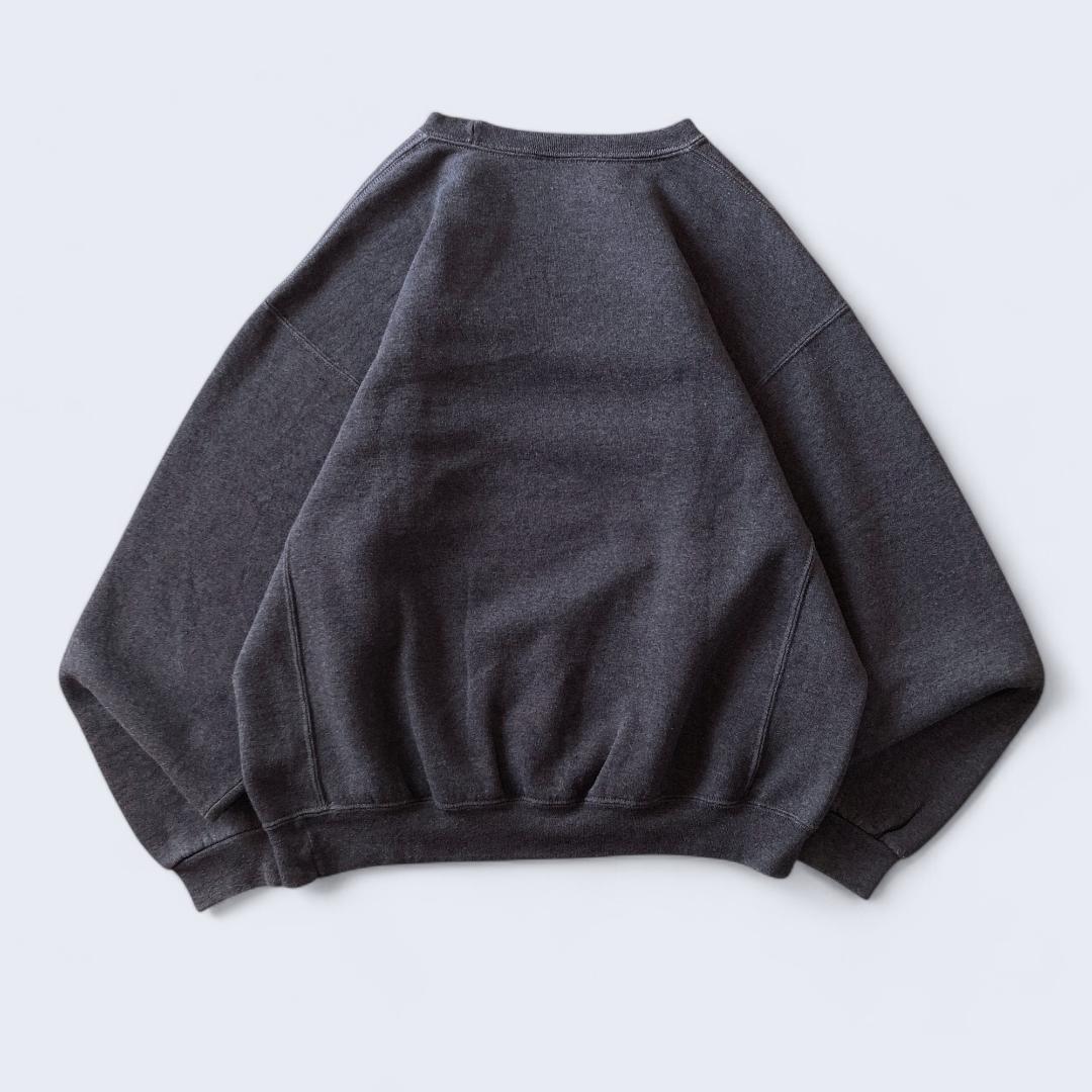 00s RUSSELL ATHLETIC スウェット 前V ソリッド グレー