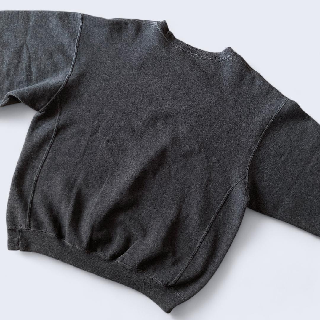 00s RUSSELL ATHLETIC スウェット 前V ソリッド グレー