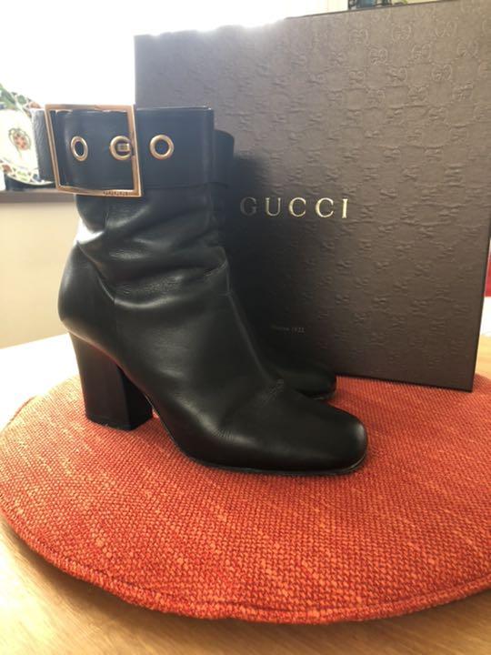 38%割引23.5cm若者の大愛商品 GUCCI ショートブーツ 36 1/2 ブーツ 靴 ...