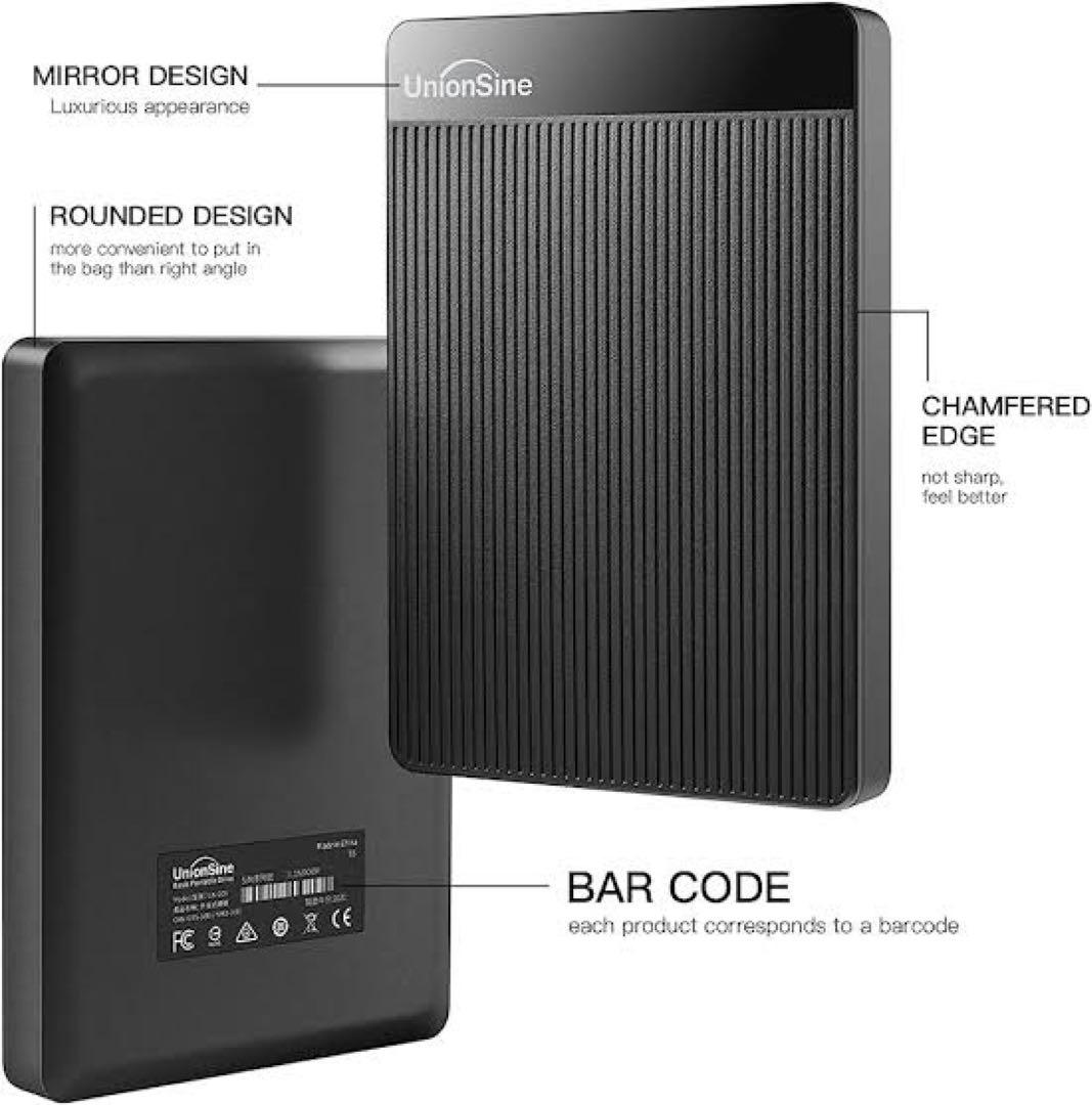 新品未使用 UnionSine 1TB 外付けハードディスク超薄型外付けHDD