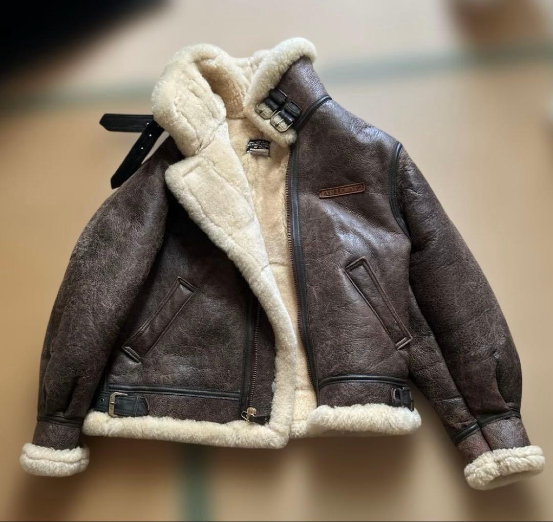 AVIREX LTD. B3 サイズ40 レザー ムートン ジャケットM AVIREX