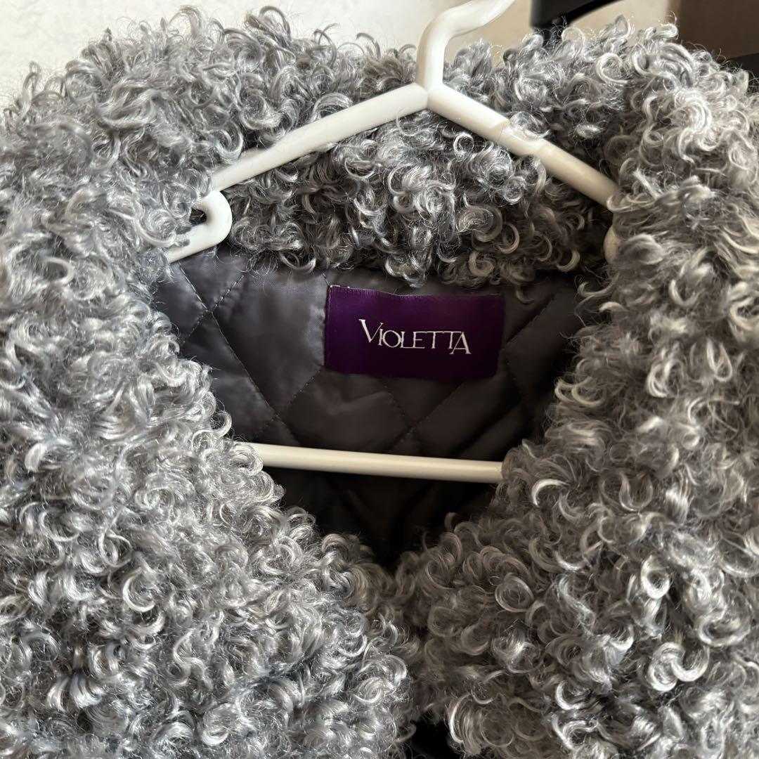 【値下げ済】 VIOLETTA ボアショートコート Mサイズ