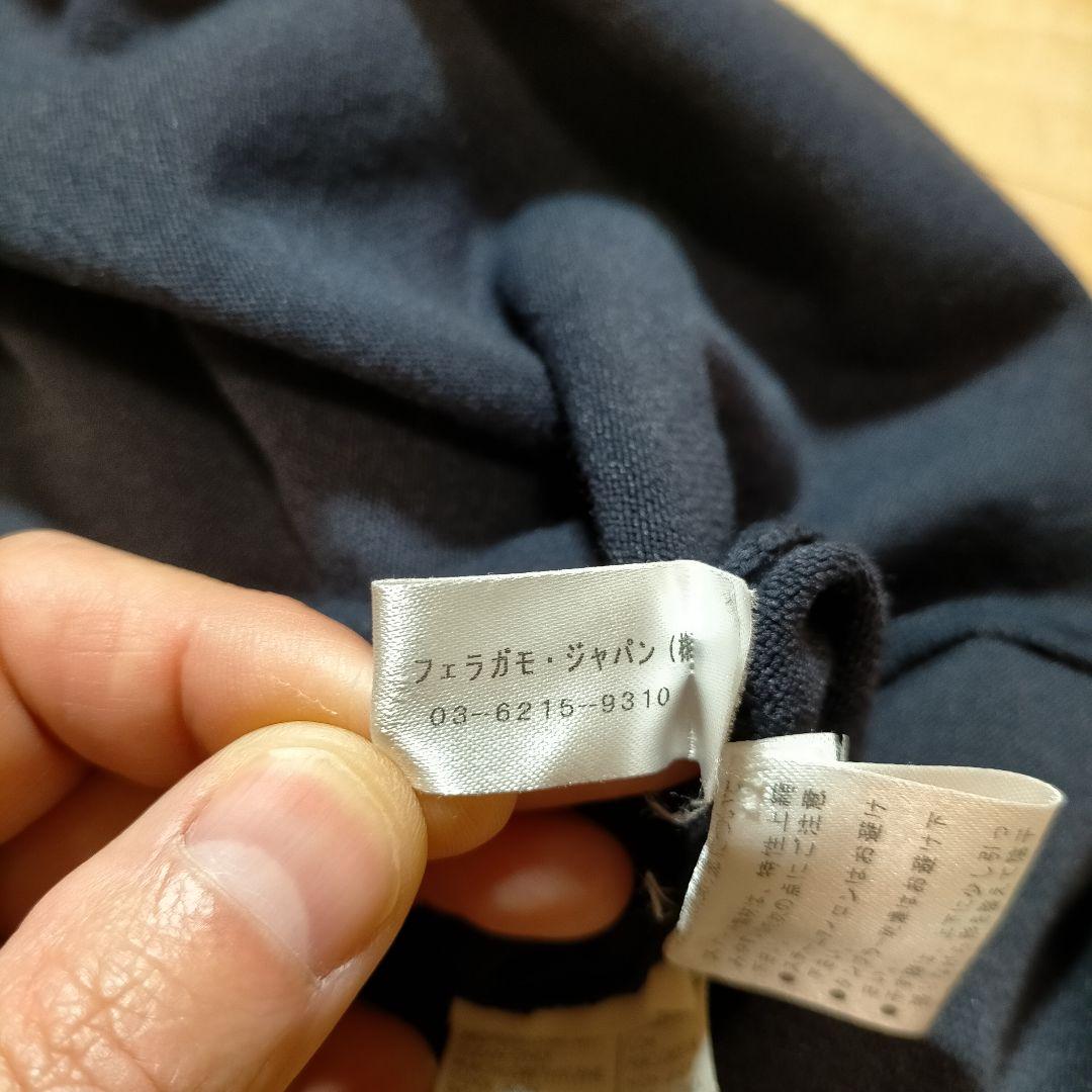サルヴァトーレフェラガモ コットン ニット ストレッチ ポロシャツ 半袖 M