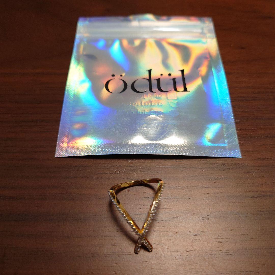 オジュール odul モアサナイト ネクタイリング 9号 美品❗️