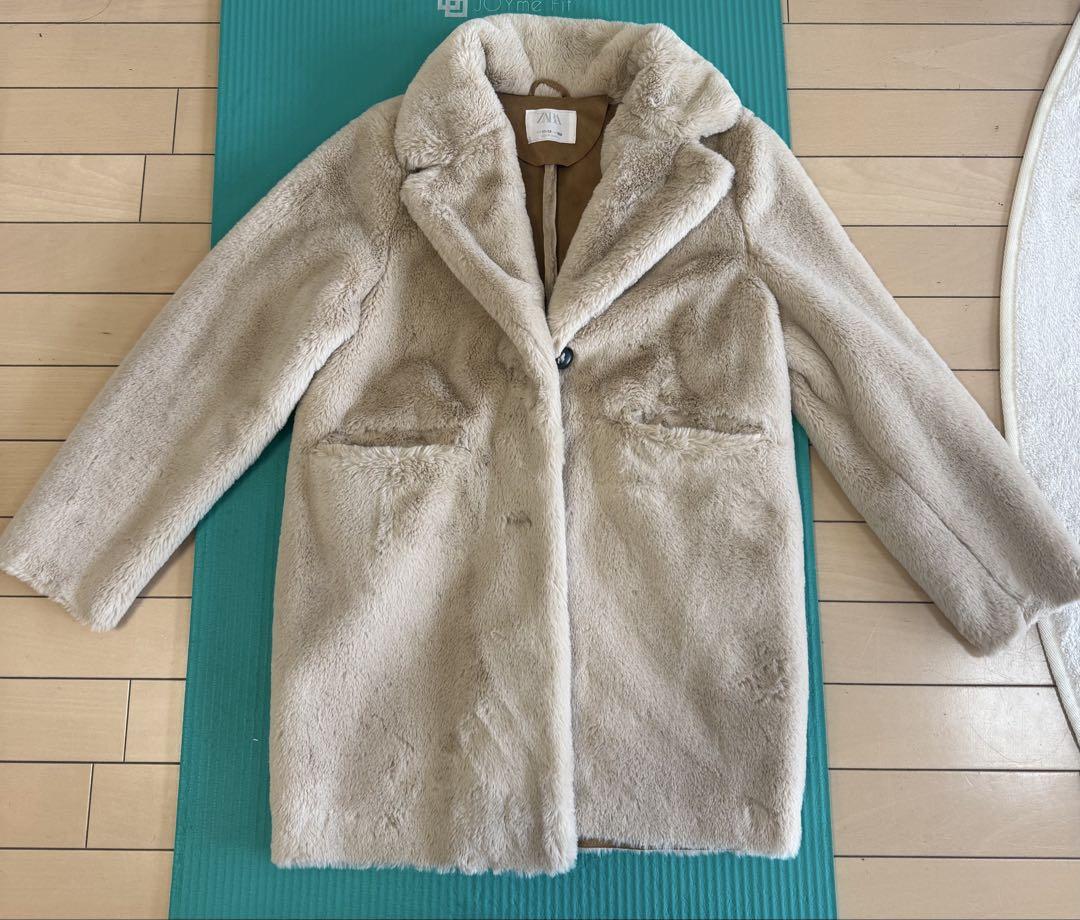 ZARA ムートンコート 11-12サイズ ベージュ