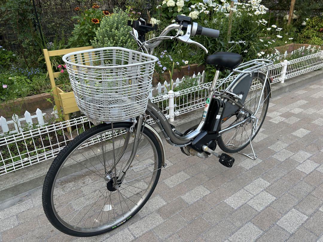 ブリヂストン 銀色 Assiata電動アシスト自転車26インチ