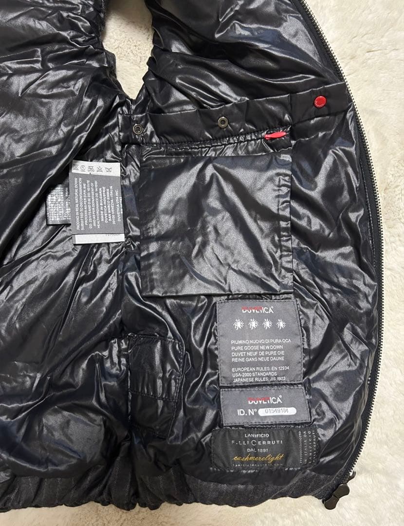 DUVETICA/ダウンベスト/size38/ウール/ダークグレー/ストライプ DUVETICA/ダウンベスト/size38/ウール/ダークグレー/ストライプ