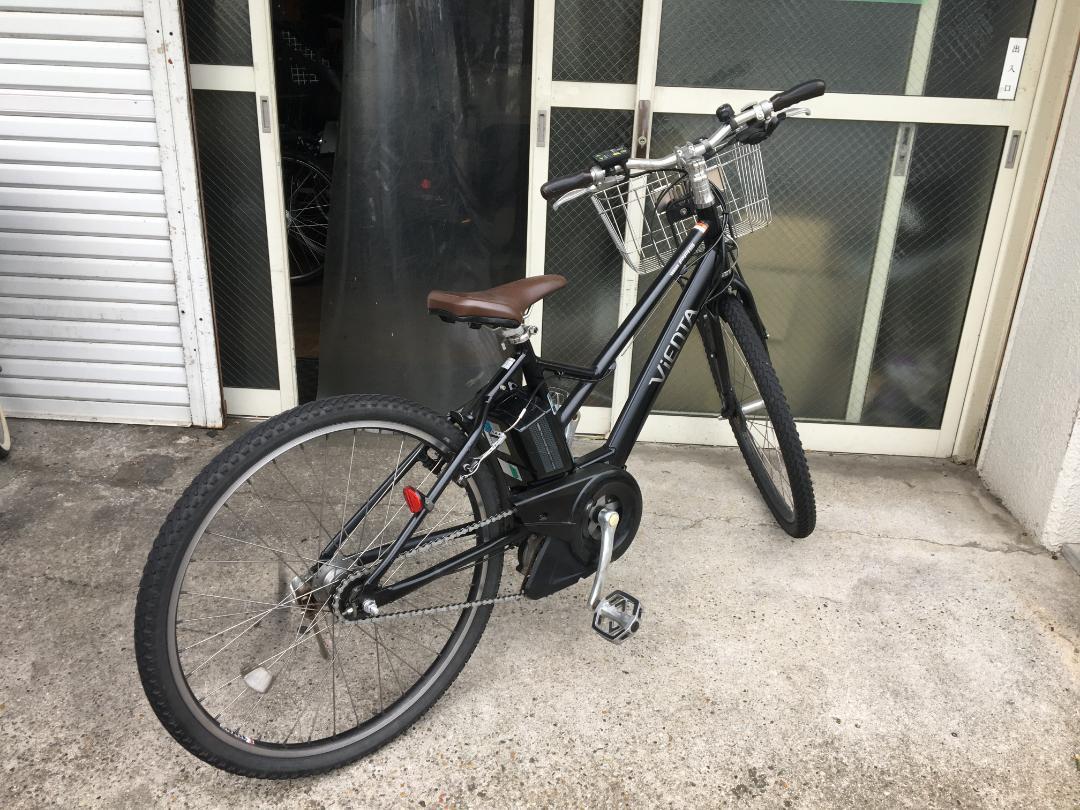 地域限定送料無料 パス ビエンタ 12,8AH 5段変速 黒 神戸 電動自転車 画像4