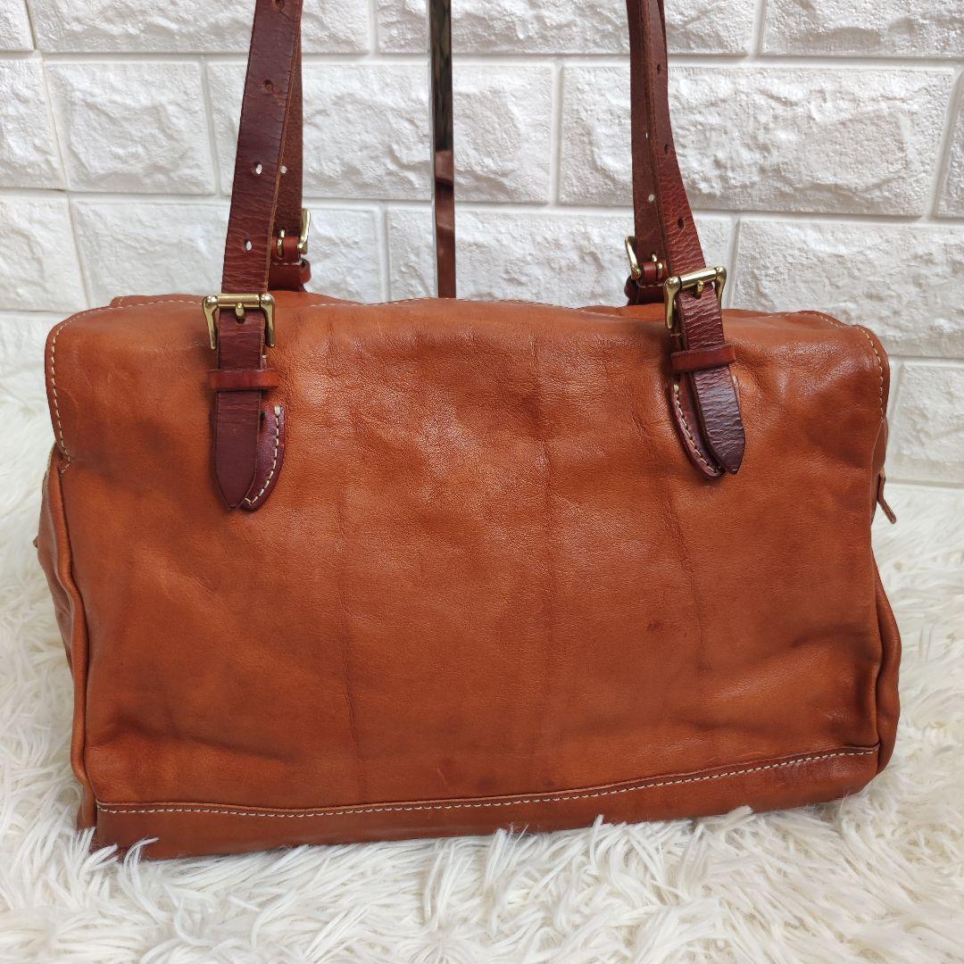 ☆美品☆ANNAK アナック　ハンドバッグ　栃木レザー　ヌメ革　タンニン仕上げ☆ ☆美品☆ANNAK アナック ハンドバッグ 栃木レザー ヌメ革