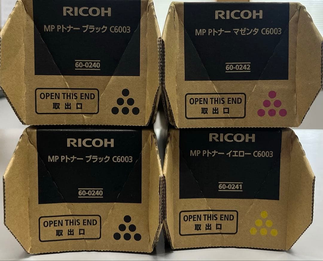 リコー製MPトナーC6003 4本 B2 C1 M1RICOH