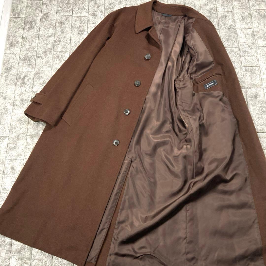 定価約10万 美品 DURBAN ダーバン ステンカラーコート サイズL ダークブラウン GORE-TEX ライナー中綿入り 紳士 最高級 レナウン 状態良好 ダーバン ステンカラーコートの通販