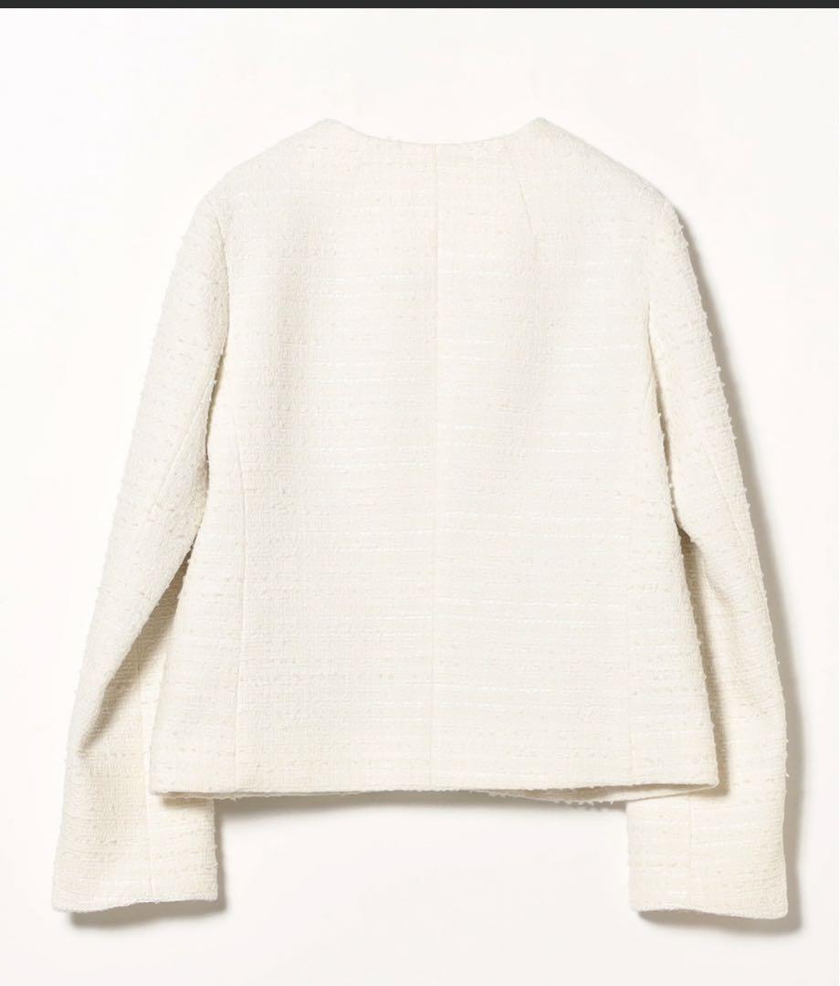 Demi-Luxe BEAMSセレモニー　ツイードノーカラージャケット新品タグ付