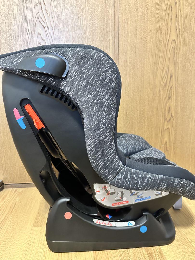 Smart Angel 新生児 シートベルト固定式 チャイルドシート グレー