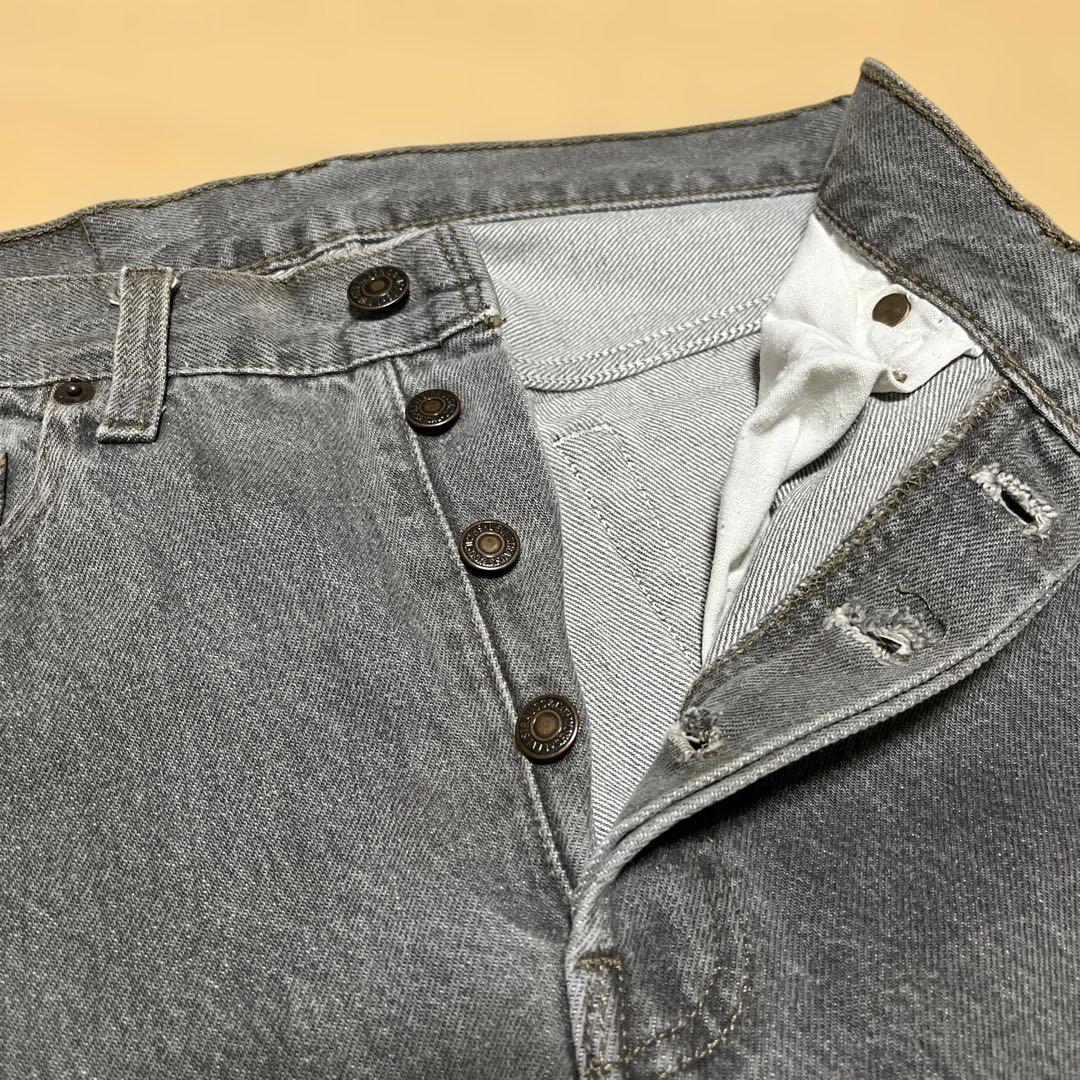 90s USA製 Levi‘s 501 先染めブラック 29X34 レングス長め