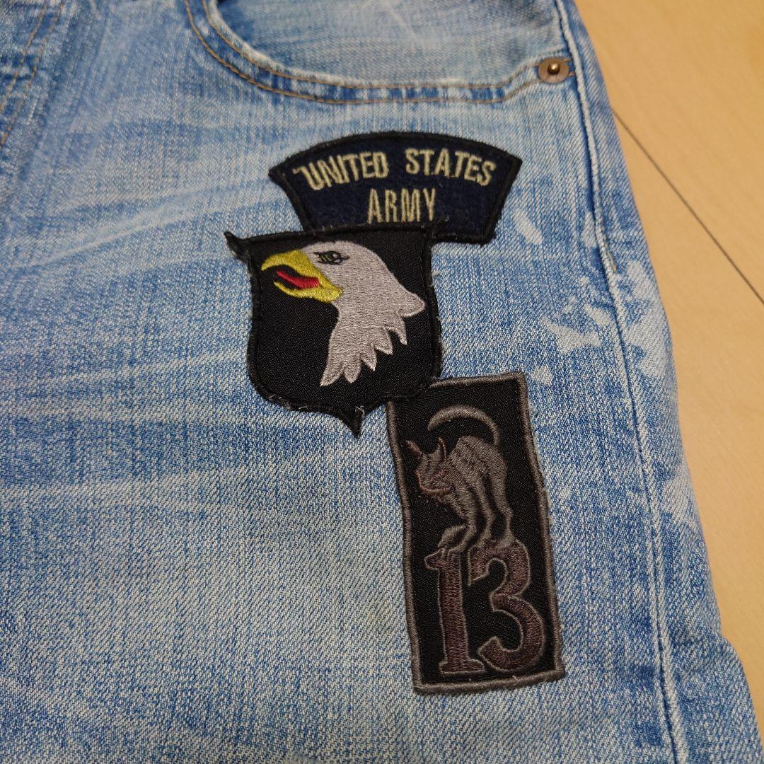 【美品】リーバイス 501 ダメージ加工 ワッペン付き W32
