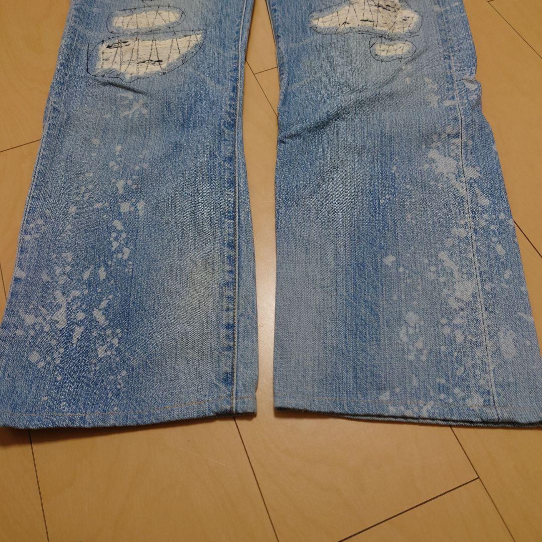 【美品】リーバイス 501 ダメージ加工 ワッペン付き W32