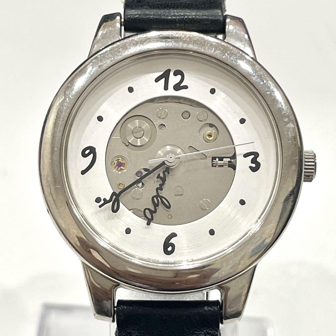 美品　アニエス・ベー　レディース腕時計　メンズ腕時計　スケルトン　自動巻き　レア 美品 アニエス・ベー レディース腕時計 メンズ腕時計 スケルトン
