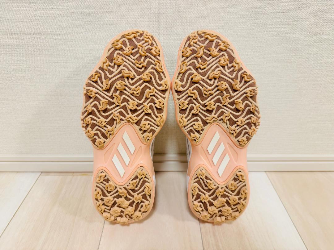 ★美品★コードカオス 25 ボア ホワイトピンク ゴルフシューズ adidas