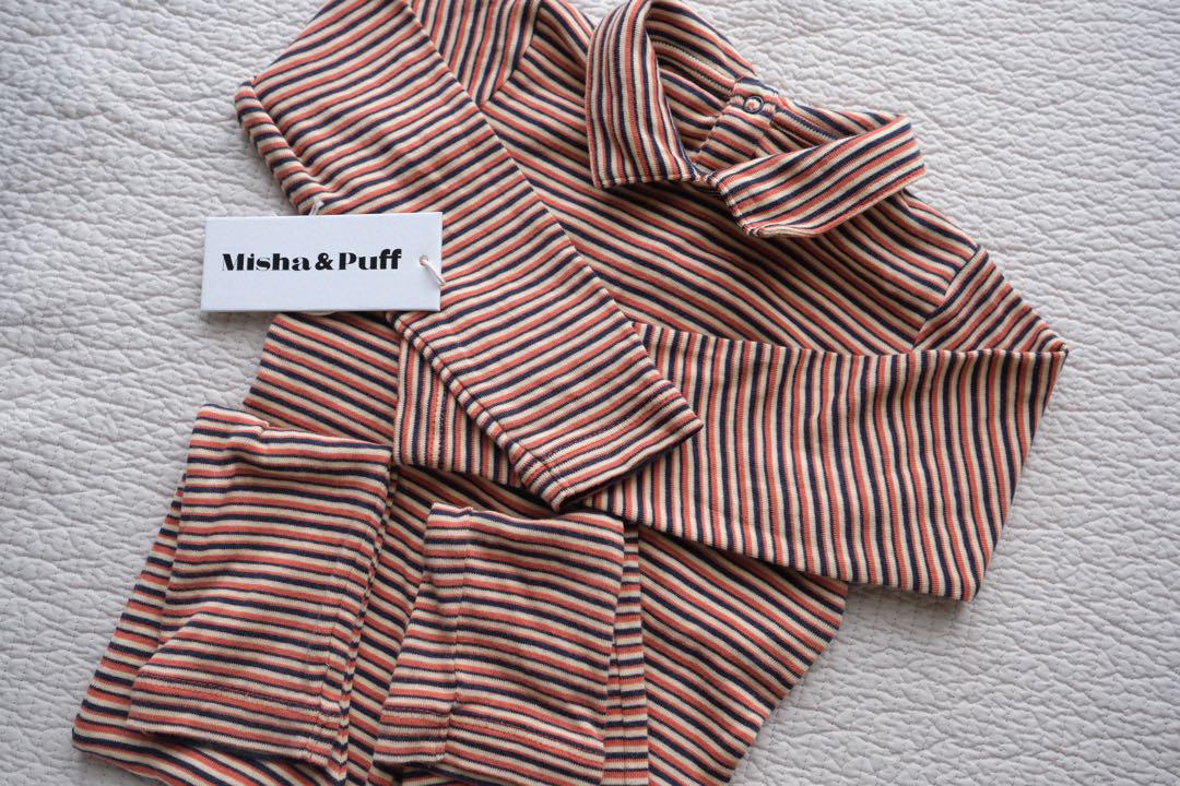 送料無料 Baby Layette Puff & Misha – Onesie Lap Pima